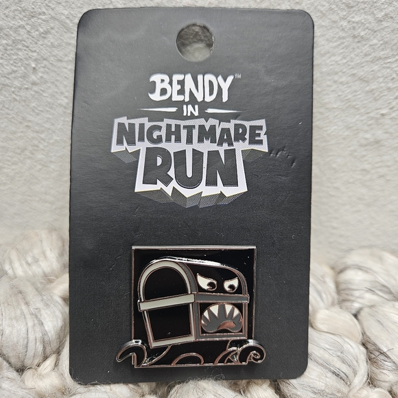 Bendy and the Ink Machine 2 Enamel Pins and 2 Stickers Lot BATIM Collectible - Picture 6 of 6
